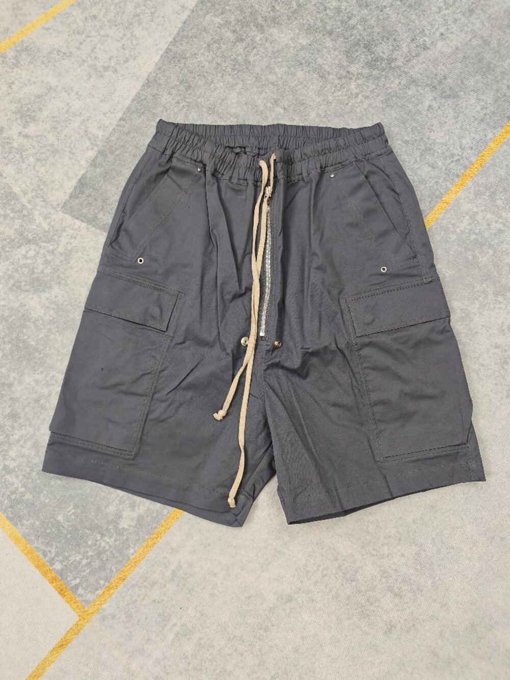 Dark Gray Rick Owens DRKSHDW Cargo Shorts, Size L